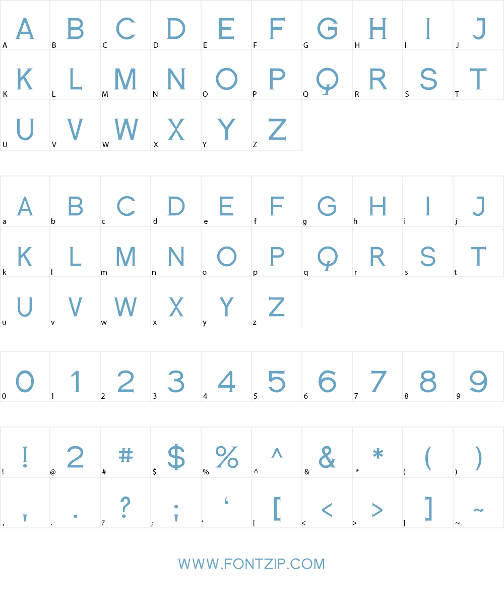 Romanesque Serif Font Character